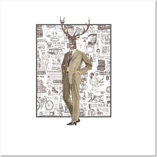 Retro Stag // Bilcos Designs Posters and Art